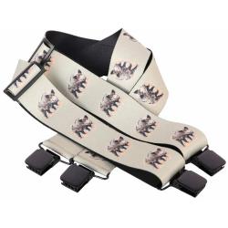 Bretelles sanglier élastiques pinces métal