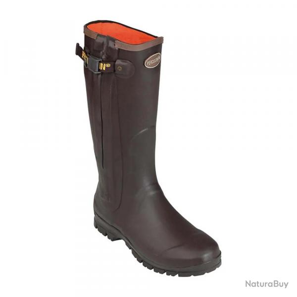 Bottes full zip Rambouillet caoutchouc marron 37  47