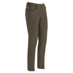 Pantalon chasse femme Savane Hyperstretch polyamide kaki 38 à 42