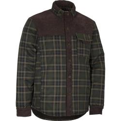 Chemise Crest Pile à carreaux coton sherpa kaki marron M à 3XL XL