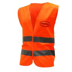 Gilet de traque sécurité fermeture velcro polyester orange fluo 2XL