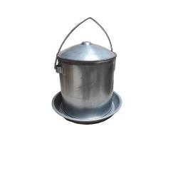 Abreuvoir Poules à Double Paroi en Tôle Galvanisée de 4 à 12 L 12 L