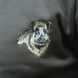 Sweat brodé sanglier vert