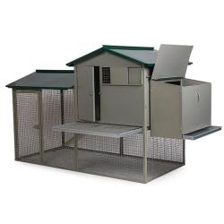 Grand poulailler métal galvanisé 3/4 poules 200X80X120 cm