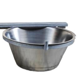 Mangeoire professionnelle double pour chenil acier galvanisé 2 X 2,5L