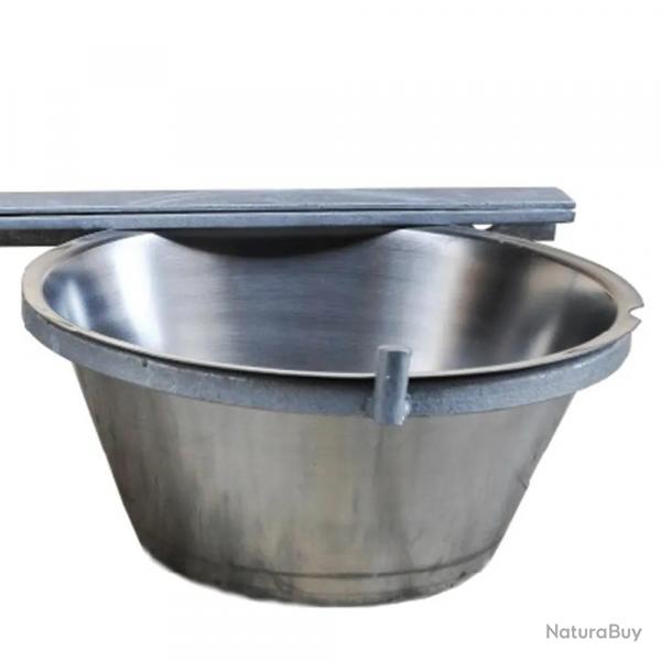 Mangeoire professionnelle double pour chenil acier galvanis 2 X 2,5L