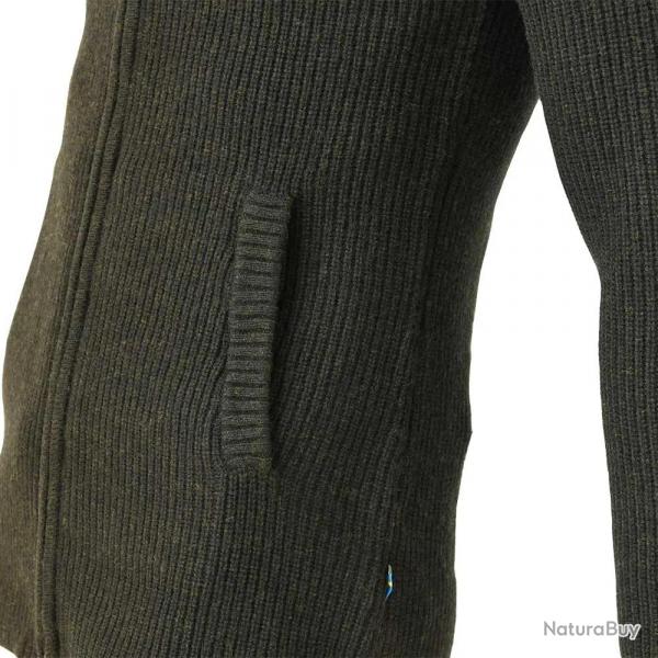 Gilet femme Shirley col montant laine vert loden XS à 3XL 3XL