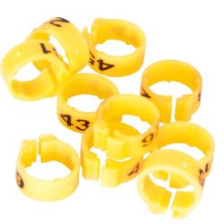 Bagues Spécial Pigeon Marquage Laser Indélébile numérotées 9 couleurs Du N° 1 à 25 Rose