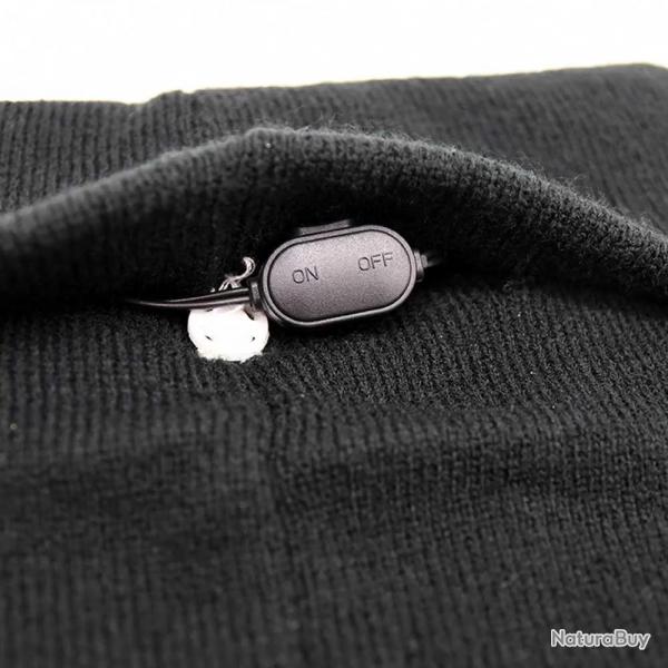 Bonnet chauffant electrique autonomie 3h30 polyester noir