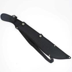 Machette Jungle lame acier inox 420 noire 36cm + étui nylon