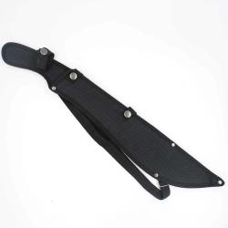 Machette Jungle lame acier inox 420 noire 36cm + étui nylon