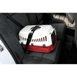 Caisse de transport chat 'Expedion' Rouge PVC 45 x 30 x 30 cm