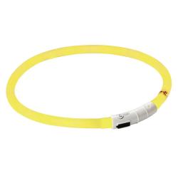 Collier pour chien à LED rechargeable USB Jaune