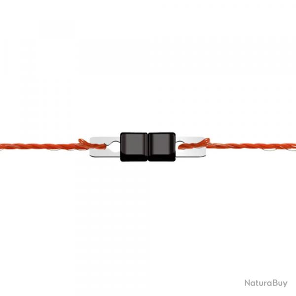 Connecteur Litzclip acier inox. Fil 3mm (10pc)