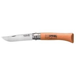 Couteau Opinel carbone N°10 lame acier carbone 10cm manche en hêtre