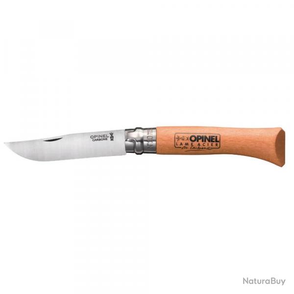 Couteau Opinel carbone N10 lame acier carbone 10cm manche en htre