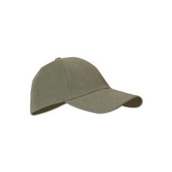 Casquette visière rigide velcro coton verte taille unique