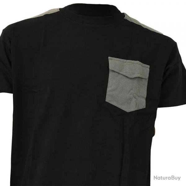 T-Shirt de travail Brooklyn coton bicolore noir / gris M  4XL L
