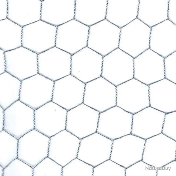 Grillage maille hexagonale 25mm galvanisé hauteur de 0,5 à 2 m 1 x 25 m