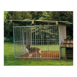 Panneaux de chenil à barreaux acier inoxydable 1,5 m ou 2m Hauteur 184 cm Avec Porte 2 m