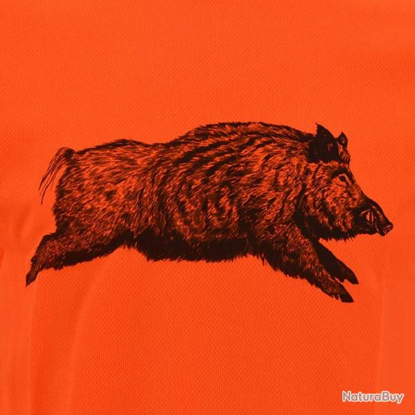 T Shirt sanglier orange
