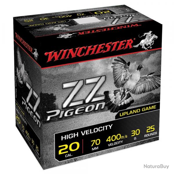 Boite de 25 cartouches ZZ pigeon bourre jupe 20-70 30g 400m/s L'unit 6.5