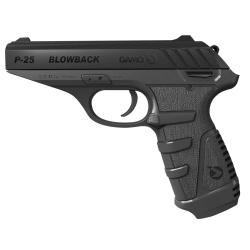Pistolet P-25 cal 4.5mm 2x8 coups bronzé noir 125m/s L18cm