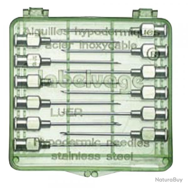 Aiguilles rutilisables acier inoxydable triple biseau Volailles - Ovins - Bovins par lot de 12 20-1