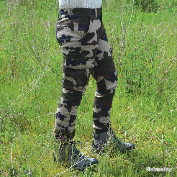 Pantalon de chasse F2 7 poches coton camo CE 38  66