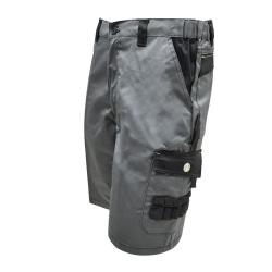 Bermuda de travail 4 poches polyester coton gris noir 38 à 52 40