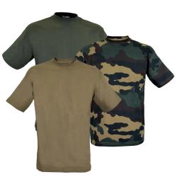 Lot de 3 Tee Shirts beige. kaki et camo taille M à 3XL