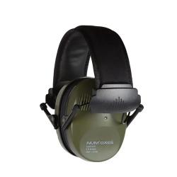 Casque atténuation anti bruit 2 micros son stéréo avec cable jack kaki