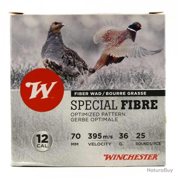 Boite de 25 cartouches Spcial Fibre bourre grasse rose 12 70 36g L unit