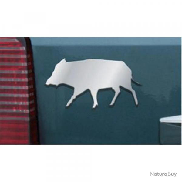 Logo chromé 3D sanglier 10x5,3x2,5cm Sanglier