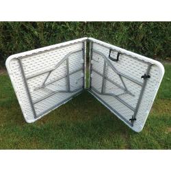 Table pliante en résine 10 couverts 180x70x74cm pieds métal