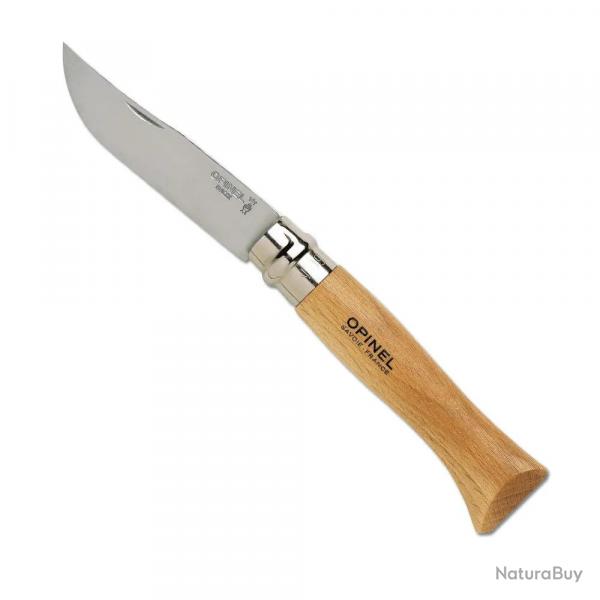 Couteau Opinel carbone N°7 lame acier inox 8cm manche hêtre