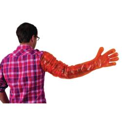 Lot de 100 gants de vêlage orange 90cm