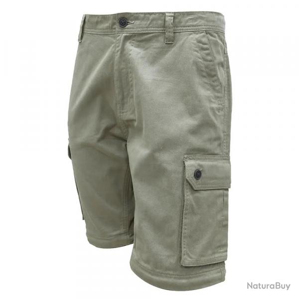 Pantalon treillis 6 poches homme 3 en 1 coton beige 38  66