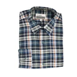 Chemise Tanouk flanelle 100% coton bleu marine S à 4XL S
