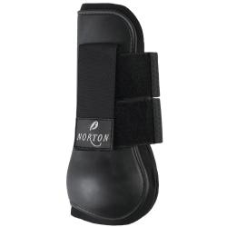 Guêtres ouvertes antérieurs PVC Cheval Coque noire, néoprène noir