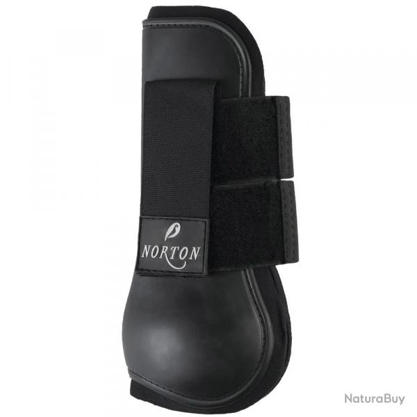Guêtres ouvertes antérieurs PVC Cheval Coque noire, néoprène noir