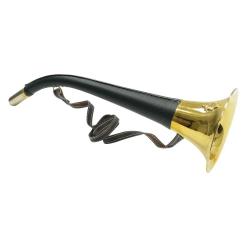 Corne d'appel laiton pavillon 50 cm gainée Cuir
