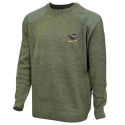 Pull col rond broderie Sanglier S