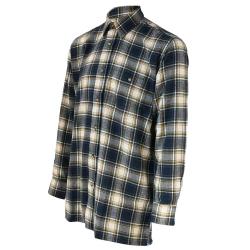 Chemise à carreaux Dolty flanelle coton bleu beige S à 4XL