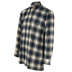Chemise à carreaux Dolty flanelle coton bleu beige S à 4XL XL