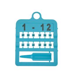 Lot de 12 Bagues fendues marquage laser 3 couleurs Sans N° Jaune 4 mm