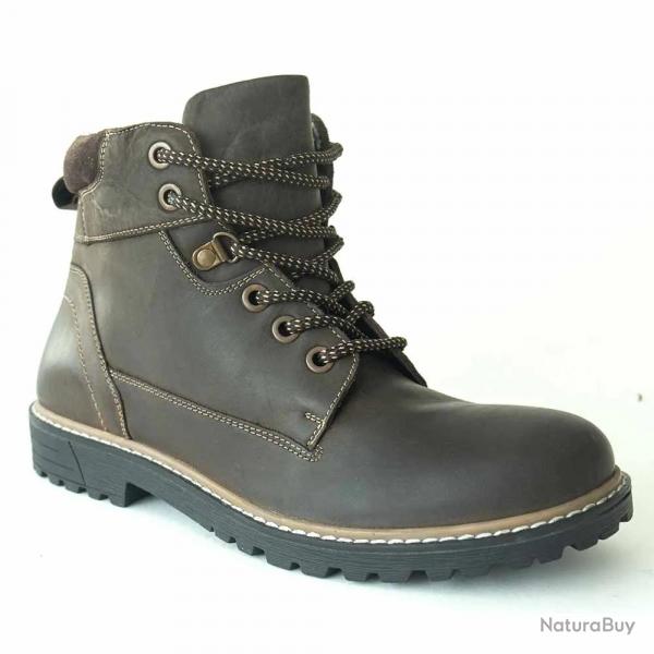 Chaussures homme montantes zippes Torki cuir gras 41  46 44