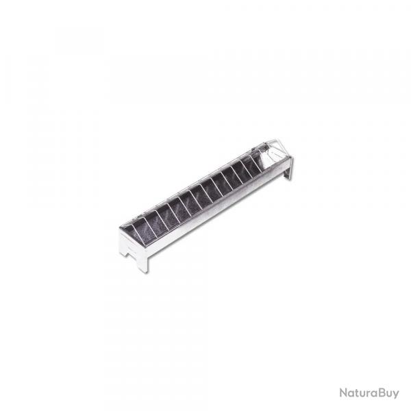 Mangeoire mtal poussins 50 cm  barrettes L'unit