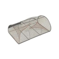 Nasse 2 entrées galvanisée plastifiée maille 10 mm L 80 cm