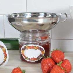 Entonnoir à bocaux universel acier inoxydable.